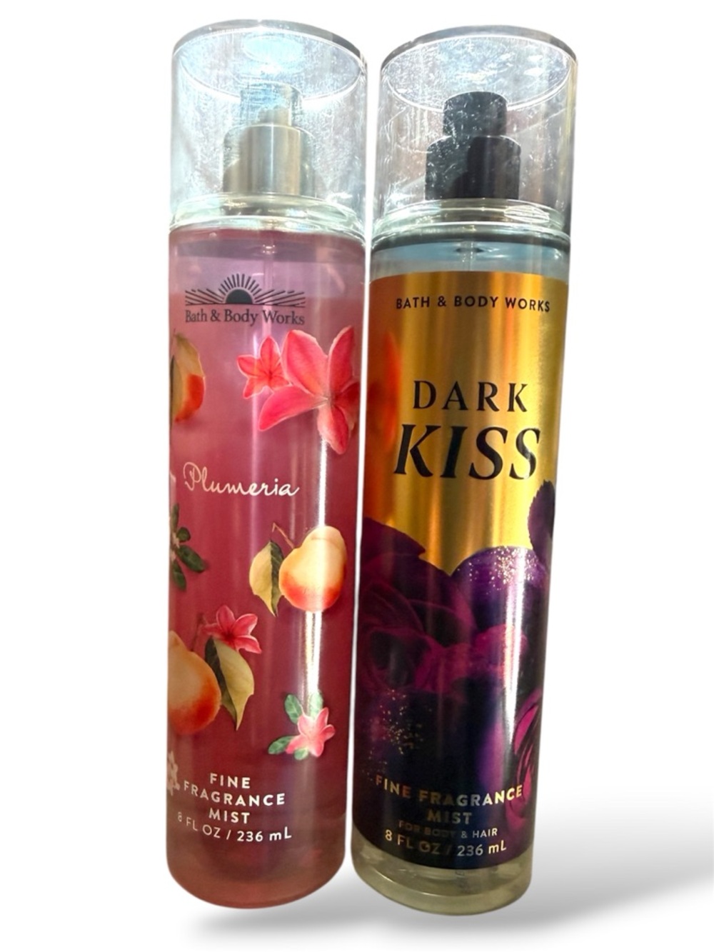 Bath & Body Works Plumeria & Dark Kiss Fine Fragrance Mist - Pink & Purple
